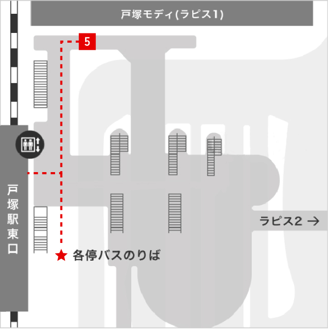 江ノ電バス 「明治学院大学南門」行き(各停)バス乗り場