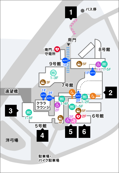 横浜キャンパスバリアフリーマップエリア3