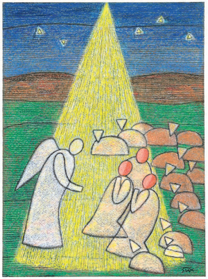 【聖書のことば】《 一番最初に羊飼いへ 》 渡辺総一 作