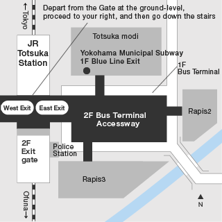 Totsuka Station Bus Terminal Map
