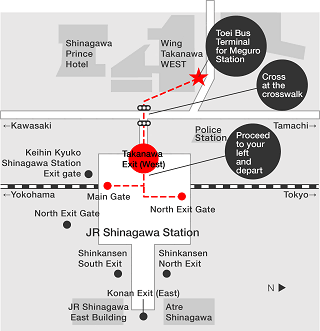 Shinagawa Station Bus Terminal Map