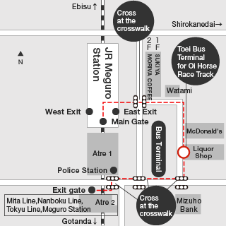 Meguro Station Bus Terminal Map