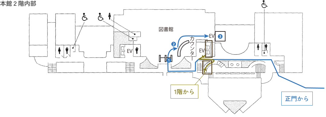 本館2階内部地図